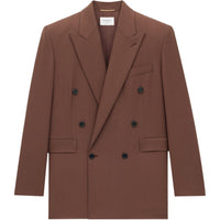 SAINT LAURENT Business Suits Coats Women's Umber