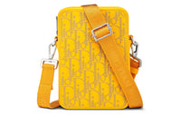 DIOR Calfskin Messenger Bag Crossbody Bag Shoulder Bag Regular Men's Yellow