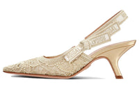 DIOR J'Adior Cone Heel High Heels 6.5 Cm Women's Gold