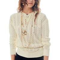 CHANEL 24 New Spring And Summer Arrivals Knitwear Women's Ivory
