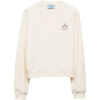PRADA Logo print Cotton Sweatshirt