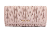 MIU MIU Sheepskin Wallet Women's Pink