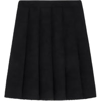 CELINE Pleated Skirt In Bouclette Natté