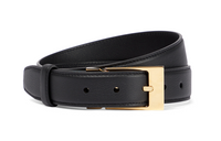 PRADA Leather Lining Pin Buckle Leather Belts Women's Black Width: 3cm