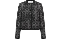 DIOR Macrocannage Cropped Jacket Jackets Coats Women's Black