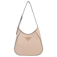 PRADA Cow Leather Hobo Bag, Handbag, Shoulder Bag Medium Size Women's Light Beige