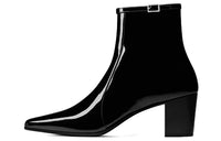 SAINT LAURENT Arsun Patent-leather Ankle Boots