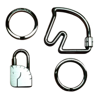 HERMES Stainless Steel Keychains Men Silver 1/Silver 2/Silver 3