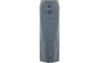 PRADA Denim Long Skirt Women's Blue