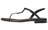 MIU MIU Logo-plaque Leather Flat Sandals