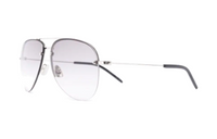 SAINT LAURENT Metal Irregular Shape Sunglasses Women's Silver