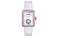 CHANEL CHANEL PREMIERE Collection Wrist Watch Manual Mechanical Movement Crocodile Leather Strap White Dial Women's