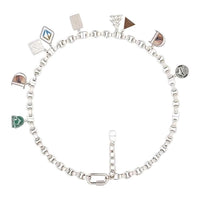 DIOR Brass Resin Necklaces Women's Silver