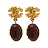 CHANEL 1996 Cc Gripoix Clip-on Earrings
