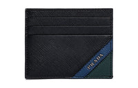 PRADA Leather Card Holder Unisex Black