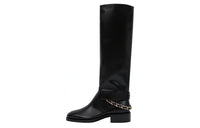 CHANEL 22A Knee-high Boots Women's Black