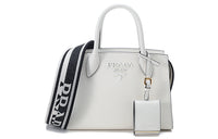 PRADA Leather Portable Crossbody Bag Shoulder Bag Regular Women's White