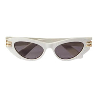 DIOR Acetate Metal Cat Eye Sunglasses Women's White
