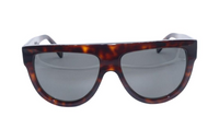 CELINE Acetate Metal Plastic Irregular Shape Sunglasses Women's Tortoiseshell