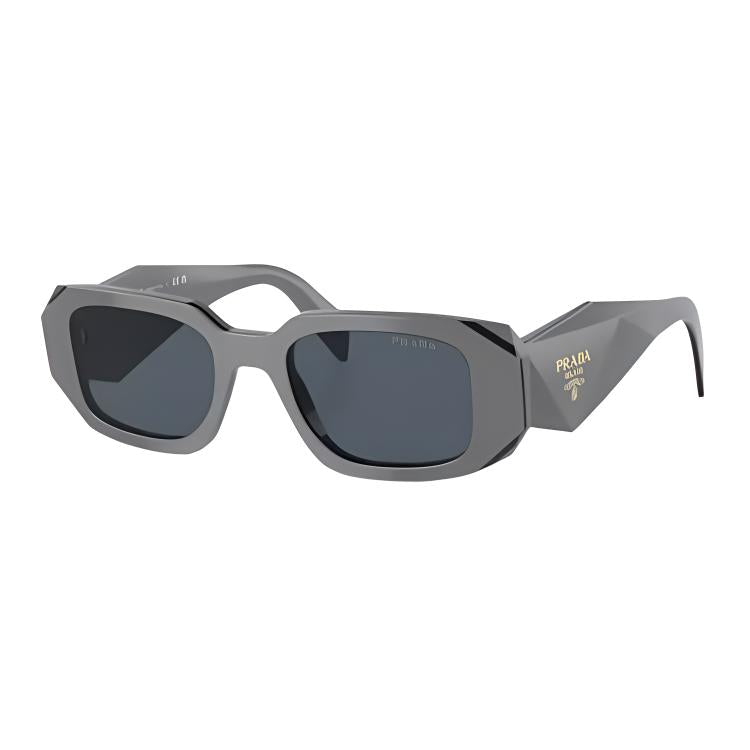 PRADA Acetate Rectangular Sunglasses Women's Dark Gray