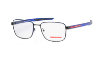 PRADA Metal Rectangular Eyeglass Frames Men's Blue