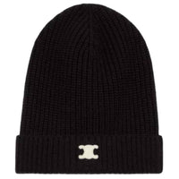 CELINE Triomphe Beanie In Heritage Cashmere