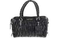 MIU MIU Leather Handbag Women's Black
