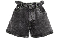 MIU MIU Paperbag Waist Denim Shorts