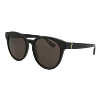 SAINT LAURENT Plate Frame Irregular Shape Sunglasses Women's Black
