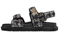 DIOR DiorAct One Strap Sandals Women's Black Gray