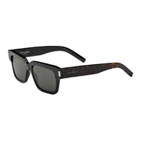 SAINT LAURENT Metal Recycled Acetate Rectangular Sunglasses Unisex Black