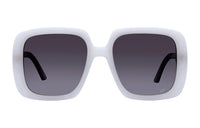 DIOR Acetate Square Sunglasses Women's Gray