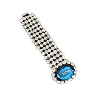 MIU MIU Rhinestone Bracelets Unisex Blue