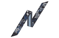 DIOR Silk Scarves Women's Black And Blue