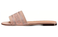 DIOR Dway Rubber Sole Abrasion Resistant Slide Slippers Women's Beige
