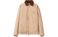 MIU MIU Embroidered Garment Dyed Gabardine Blouson Jacket Jackets & Coats Women's Beige