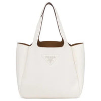 PRADA Dynamique Calfskin One Shoulder Handbags Women's White Stacked Candy