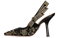 DIOR J'Adior Slim Heel High Heels Women's Black Gold
