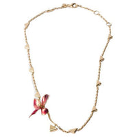 PRADA Enamel Metal Necklaces Women's Gold