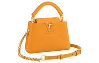 LOUIS VUITTON Capucines Taurillon Leather Capusin Shoulder Crossbody Handbag Mini Women's Yellow