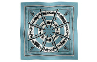 HERMES 2010s Paris Qui Roule 55 Bandana Scarf