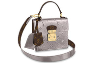 LOUIS VUITTON Cow Leather Handbag Shoulder Bag Handbag Unisex Lotus
