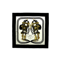 HERMES Silk Scarves Women's Black