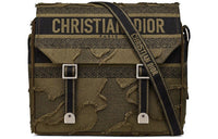 DIOR DiorCamp Distressed Canvas Canvas Bag Messenger Bag Shoulder Bag Crossbody Bag Regular Unisex Army Green