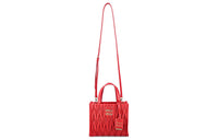 MIU MIU Velvet Felt Handbag Women's Red