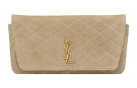 SAINT LAURENT GABY Suede Shoulder Bag Crossbody Bag Regular Women's Matte Gold