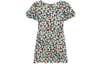SAINT LAURENT Short Sleeved Dress Women's Colorful Black
