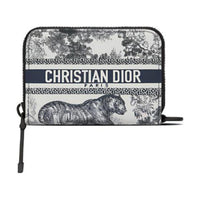 DIOR DiorTravel Technical Fabric Wallet Clutch Card Clip Card Holder Regular Women's Blue