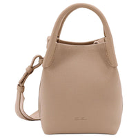 Loro Piana Leather Shoulder Bag Crossbody Bag Handbag Women's Beige