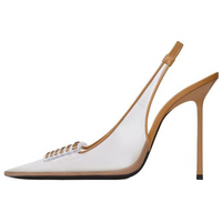SAINT LAURENT Jive Slim Heel High Heels 11cm Women's Brown